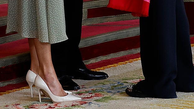 El la celebración del Día de la Hispanidad, la Reina volvió a subirse a unos zapatos de aguja.