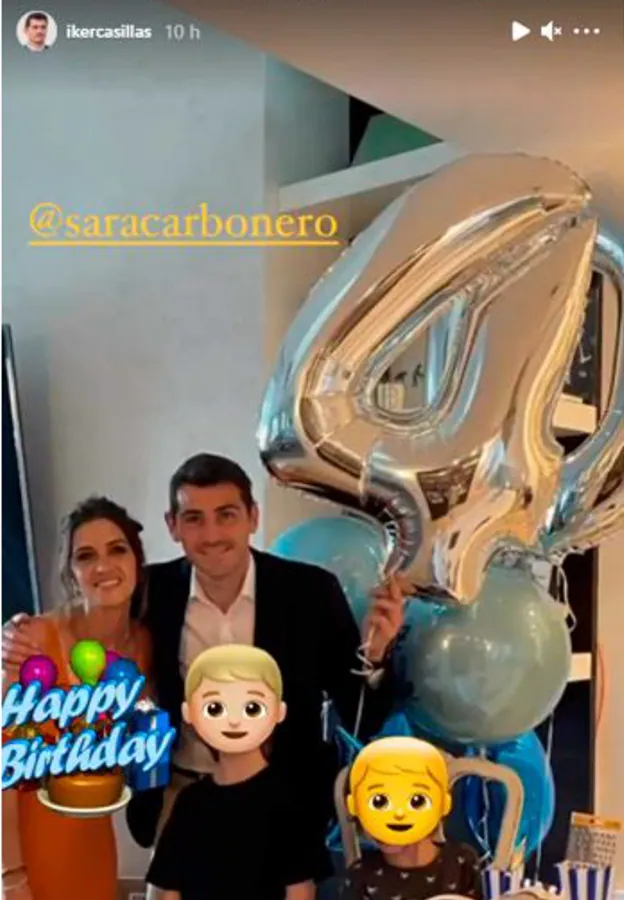 Iker Casillas celebraba el 40 cumpleaños junto a Sara Carbonero y sus hijos.