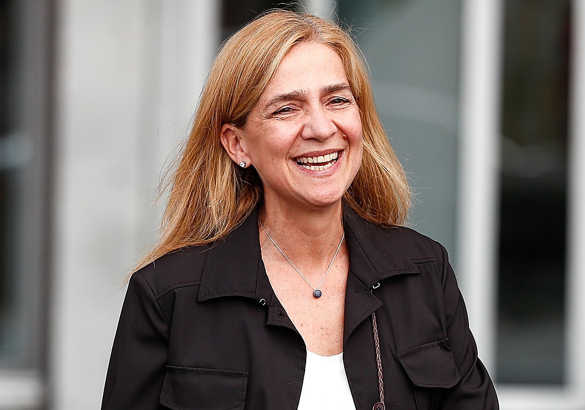 La infanta Cristina muy sonriente