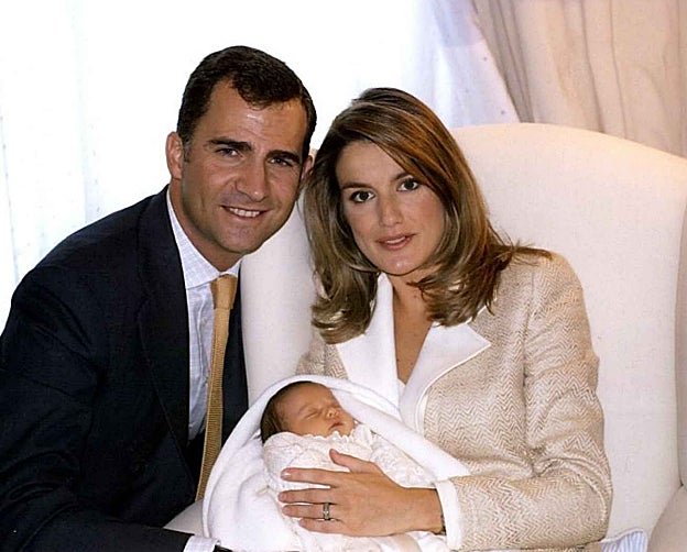 Príncipe Felipe, Letizia Ortíz y la infanta Leonor