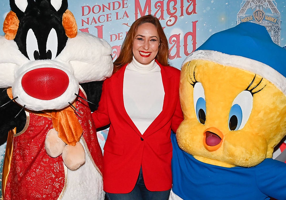 Rosario Mohedano en el Parque Warner de Madrid