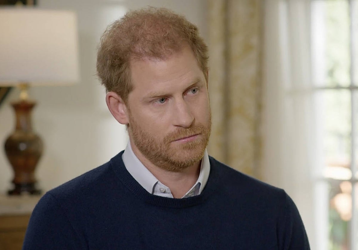 El Príncipe Harry durante una entrevista en televisión