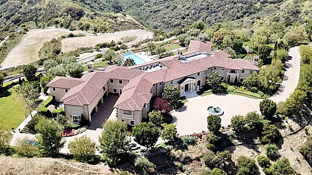Vista aérea de la mansión de Harry y Meghan en Montecito