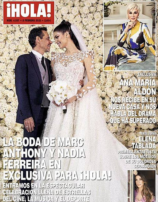 Esta semana las revistas se centran en tres bodas: la de Marc Anthony, Carlos Herrera y Tamara Falcó