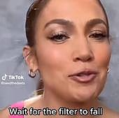 La verdadera piel de Jennifer Lopez: el filtro de TikTok le juega una mala pasada