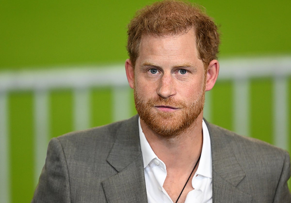 El príncipe Harry durante una presentación