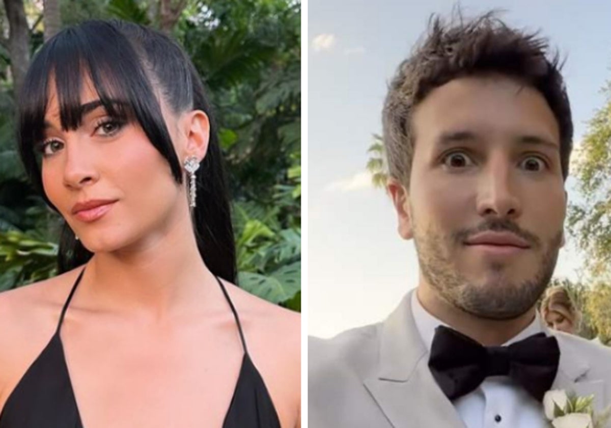 Aitana y Sebastián Yatra durante la boda de Lele Pons y Guaynaa