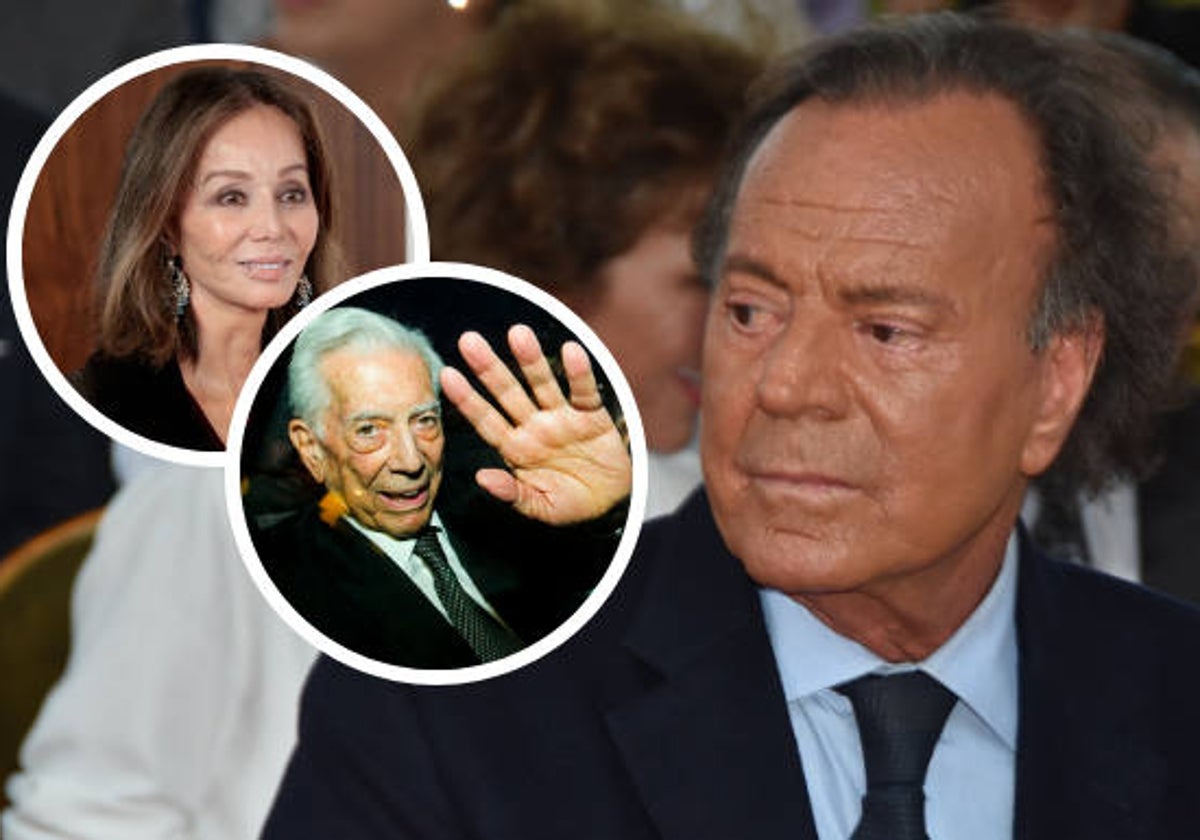 Julio Iglesias, Mario Vargas Llosa e Isabel Preysler