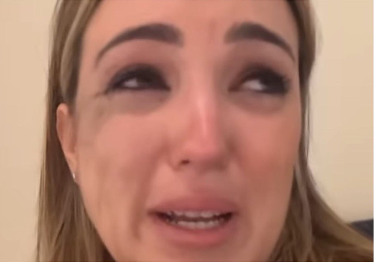 Marta Riesco llorando