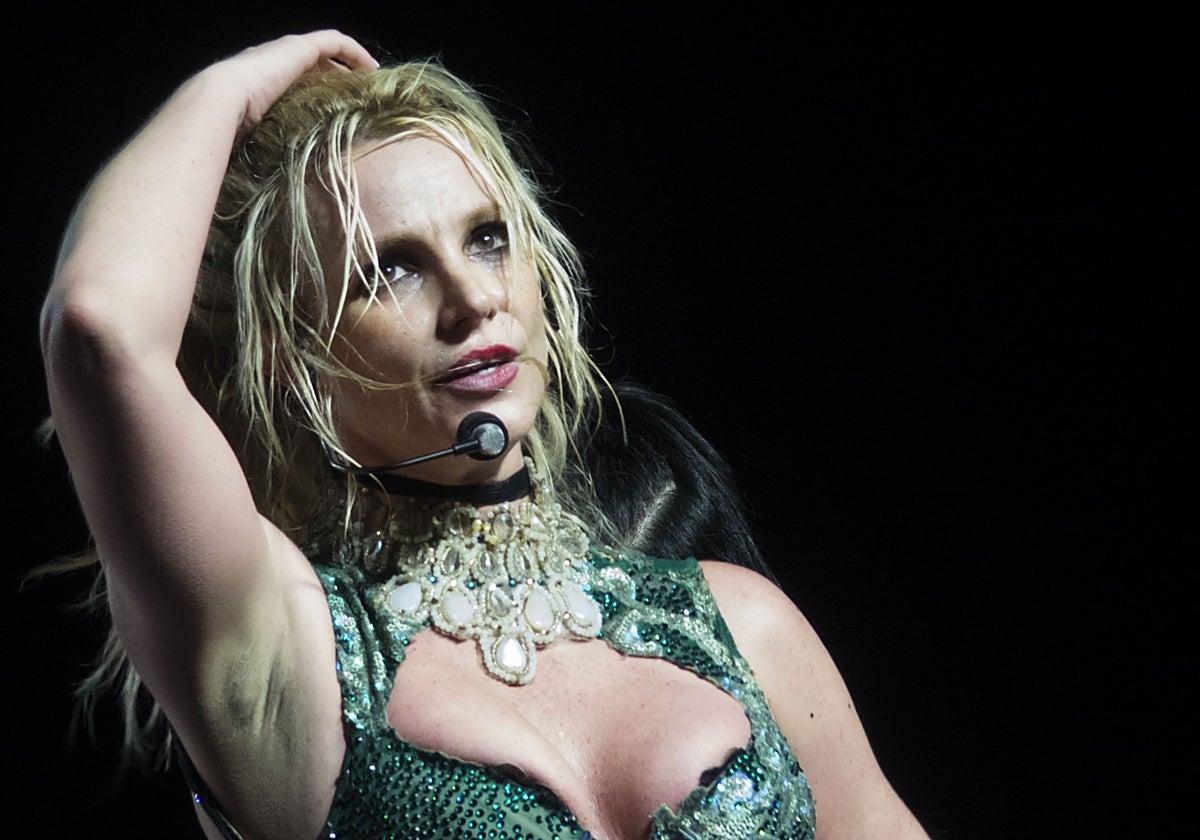 Britney Spears durante un concierto