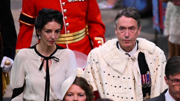 Rose Hanbury y su marido David Cholmondeley en la coronación