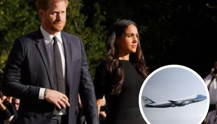 Harry y Meghan pidieron volar en el Air Force One con Biden tras el funeral de la reina Isabel II