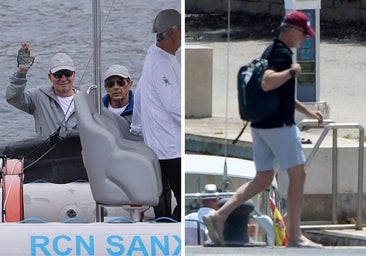 Juan Carlos I navega en Galicia mientras Felipe VI sale al mar en Palma