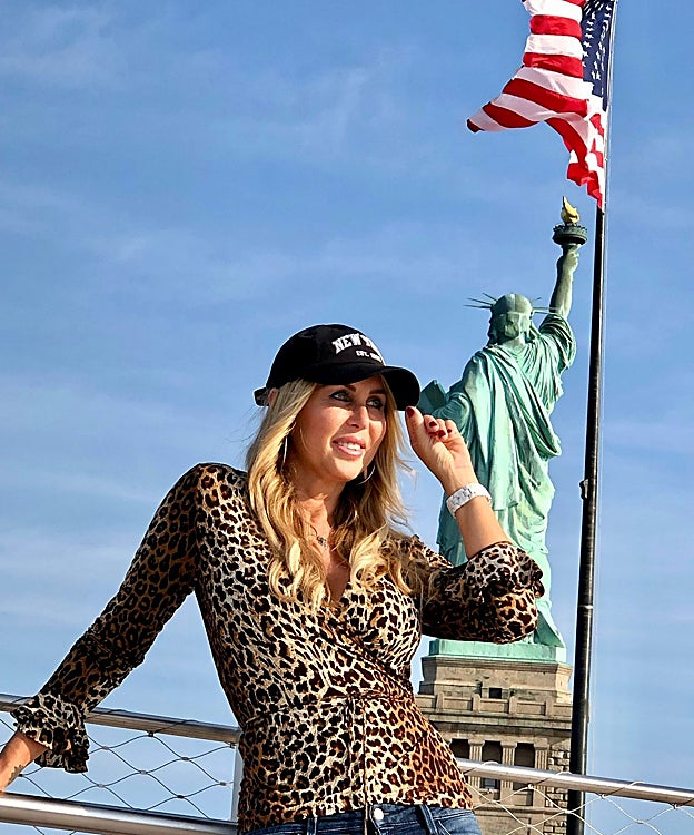 Malena Gracia sacándose una foto en Estados Unidos