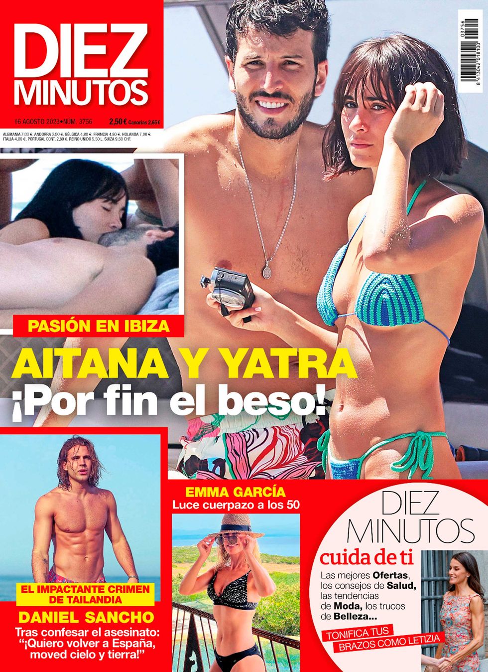 Aitana y Sebastián Yatra se besan durante sus vacaciones