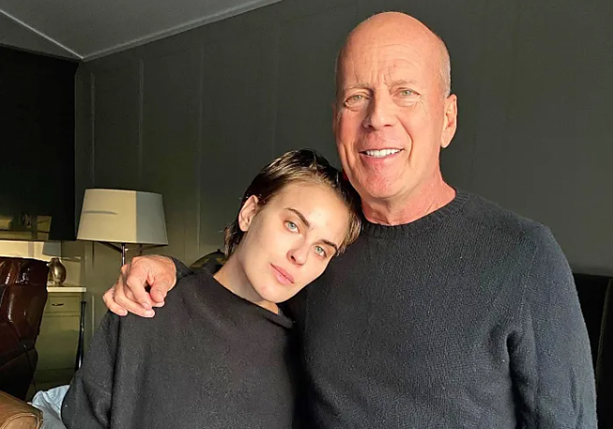 Talulah junto a Bruce Willis