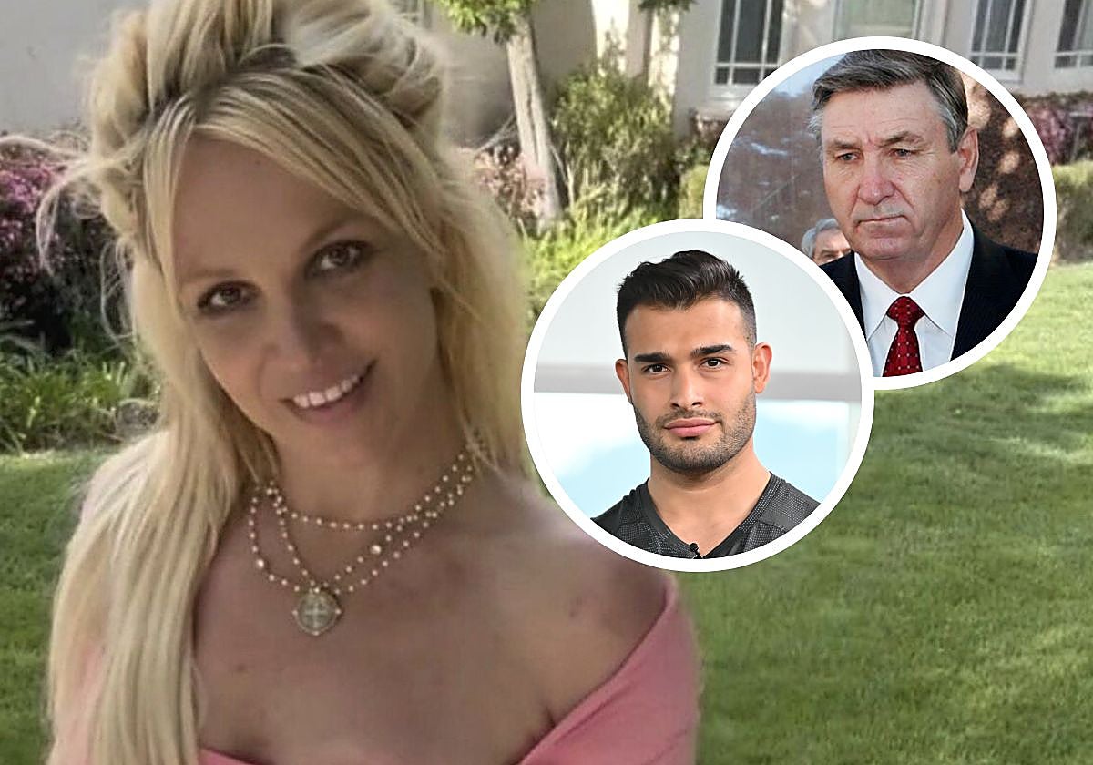 Britney Spears, su ex marido Sam Asghari y su padre James Parnell Spears