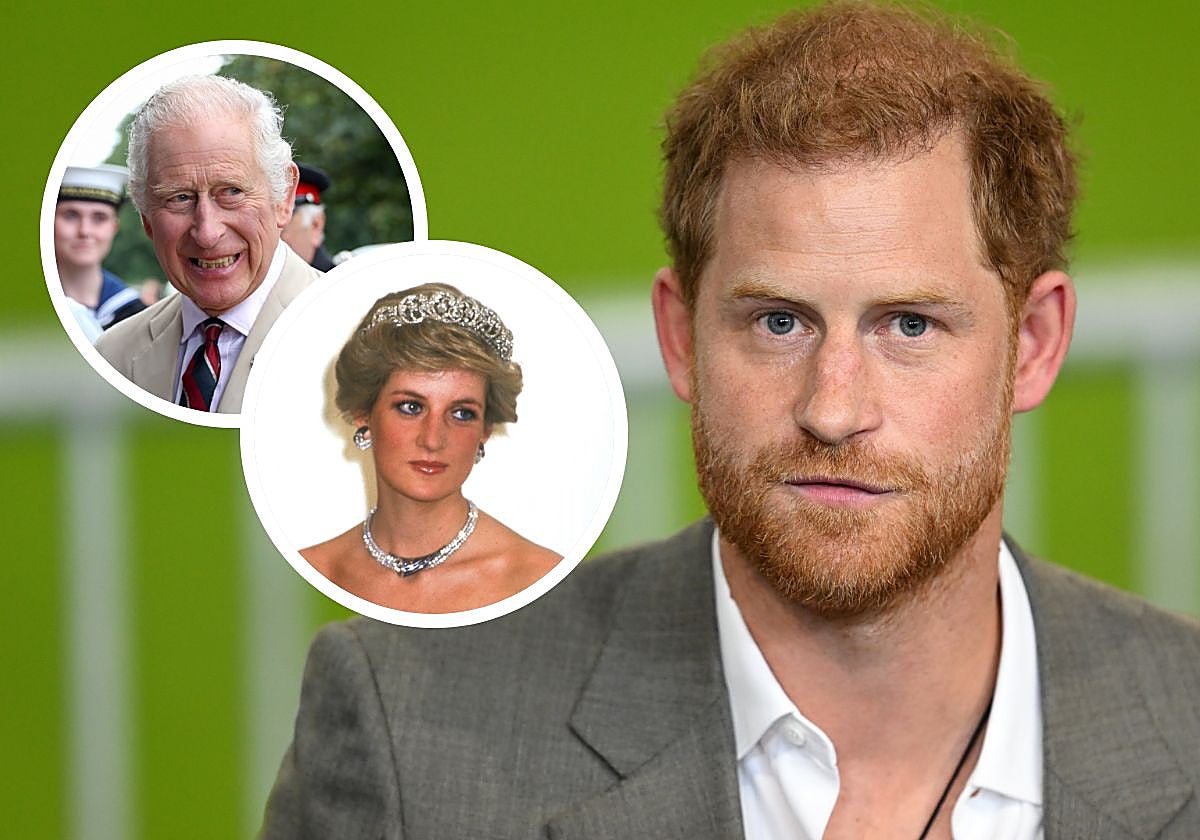Rey Carlos III, Diana de Gales y el Príncipe Harry