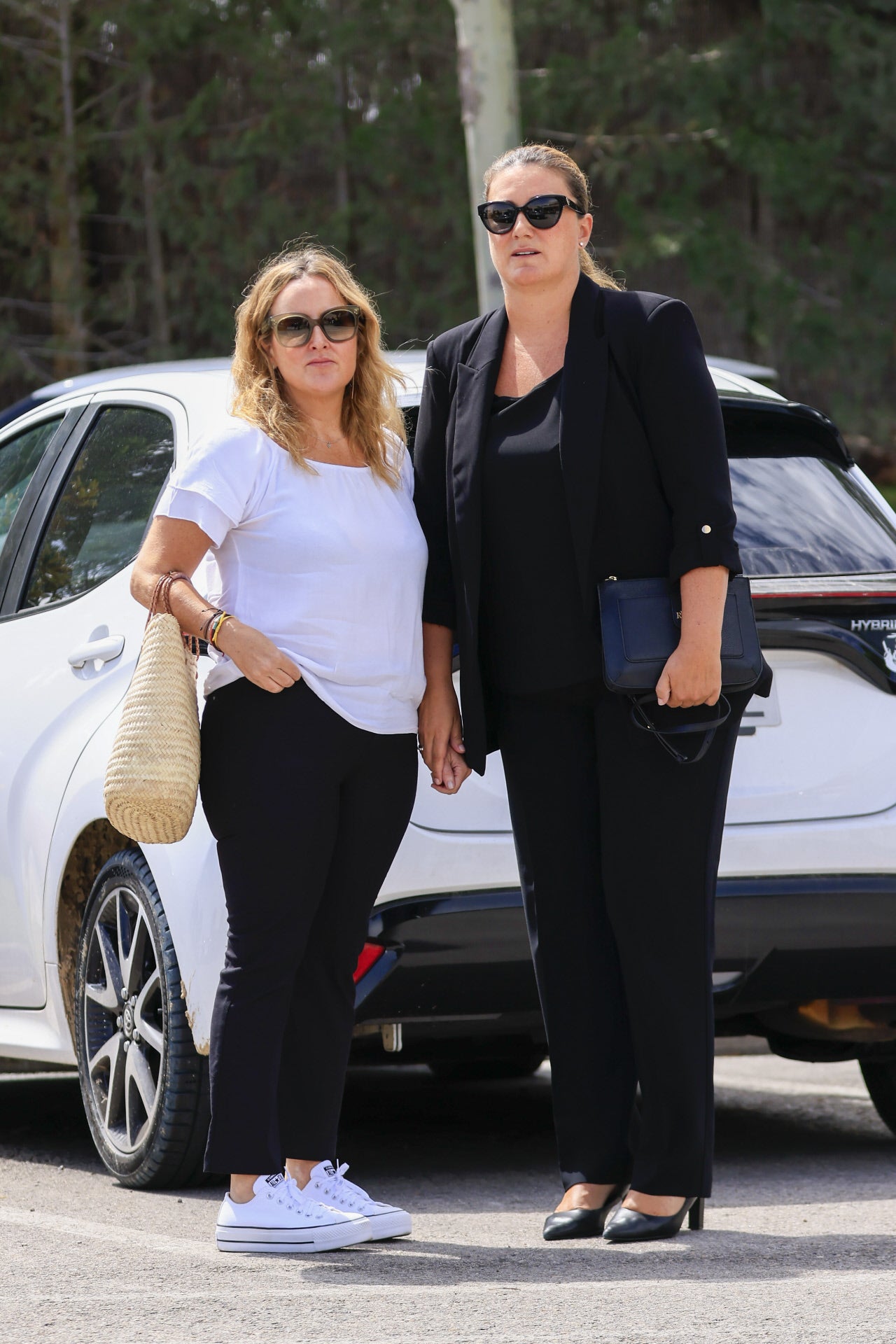 Carlota Corredera no tardaba en llegar al tanatorio.