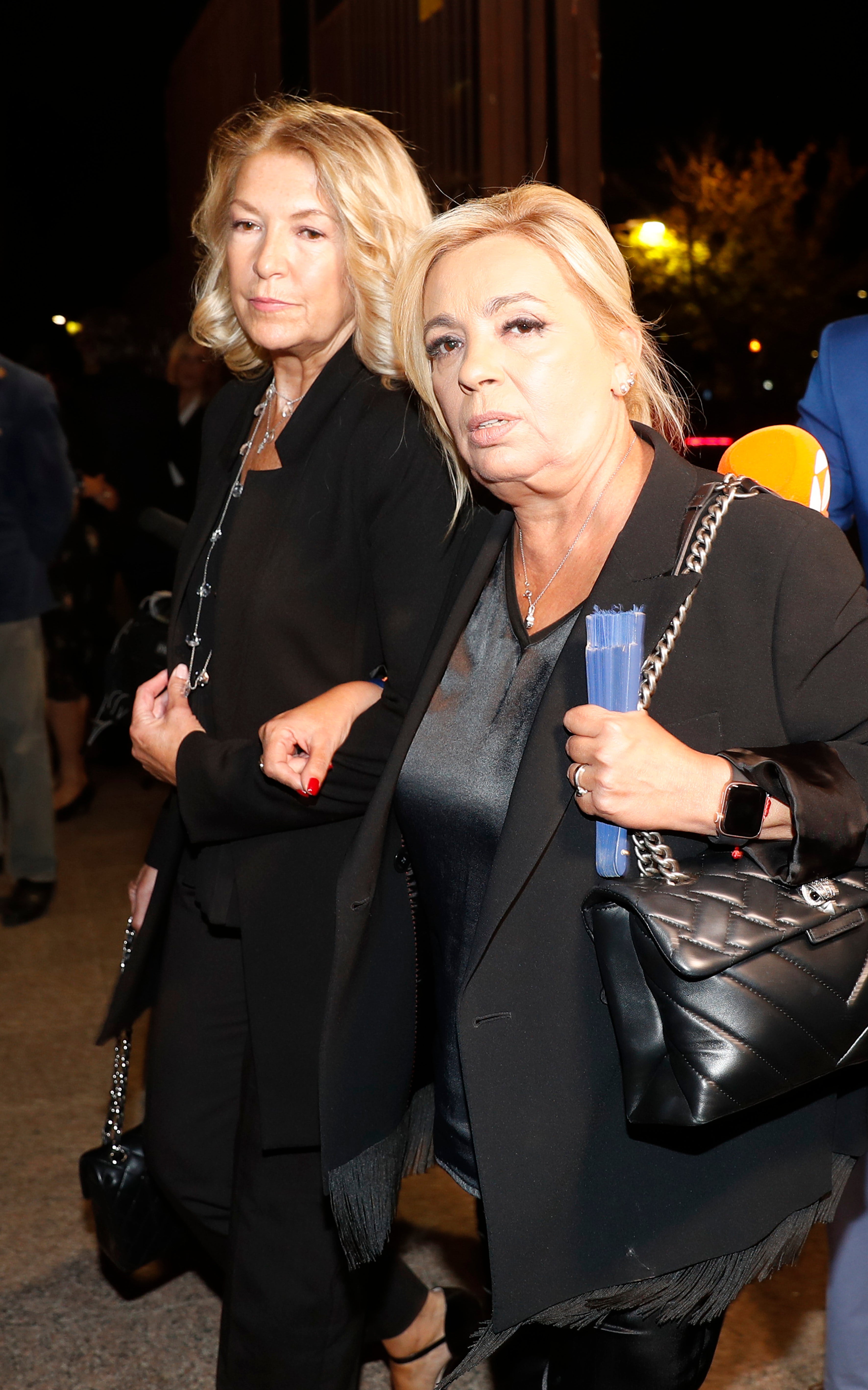 Carmen Borrego en el funeral de María Teresa Campos en Madrid