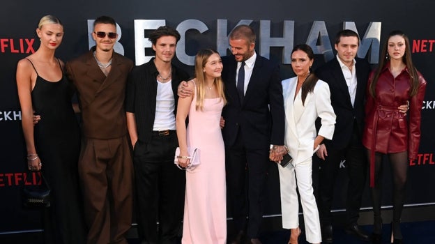 La familia Beckham, al completo