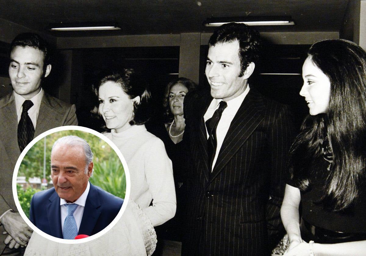 Julio Igelsias e Isabel Preysler durante el bautizo de su primera hija