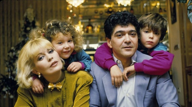 Ángel Cristo y Bárbara Rey junto a sus dos hijos Ángel y Sofía