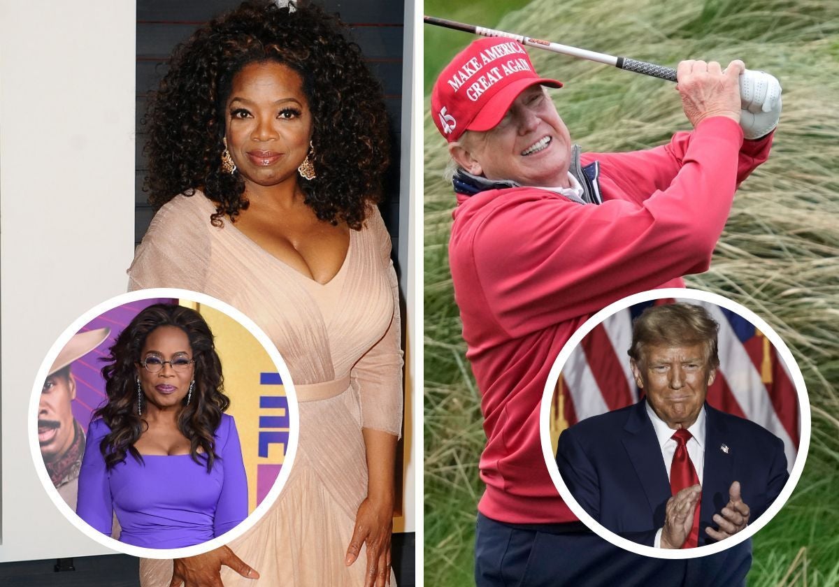 Oprah Winfrey y Donald Trump, antes y después de adelgazar