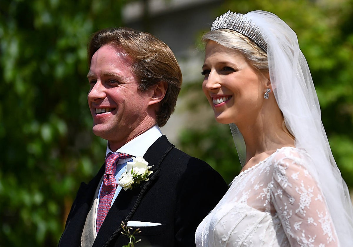 Thomas Kingston en el día de su boda con Lady Gabriella