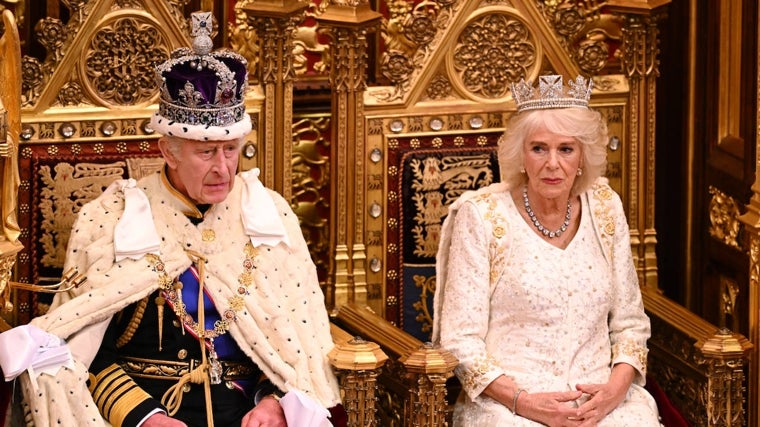 Carlos y Camilla, durante su proclamación como Reyes de Inglaterra