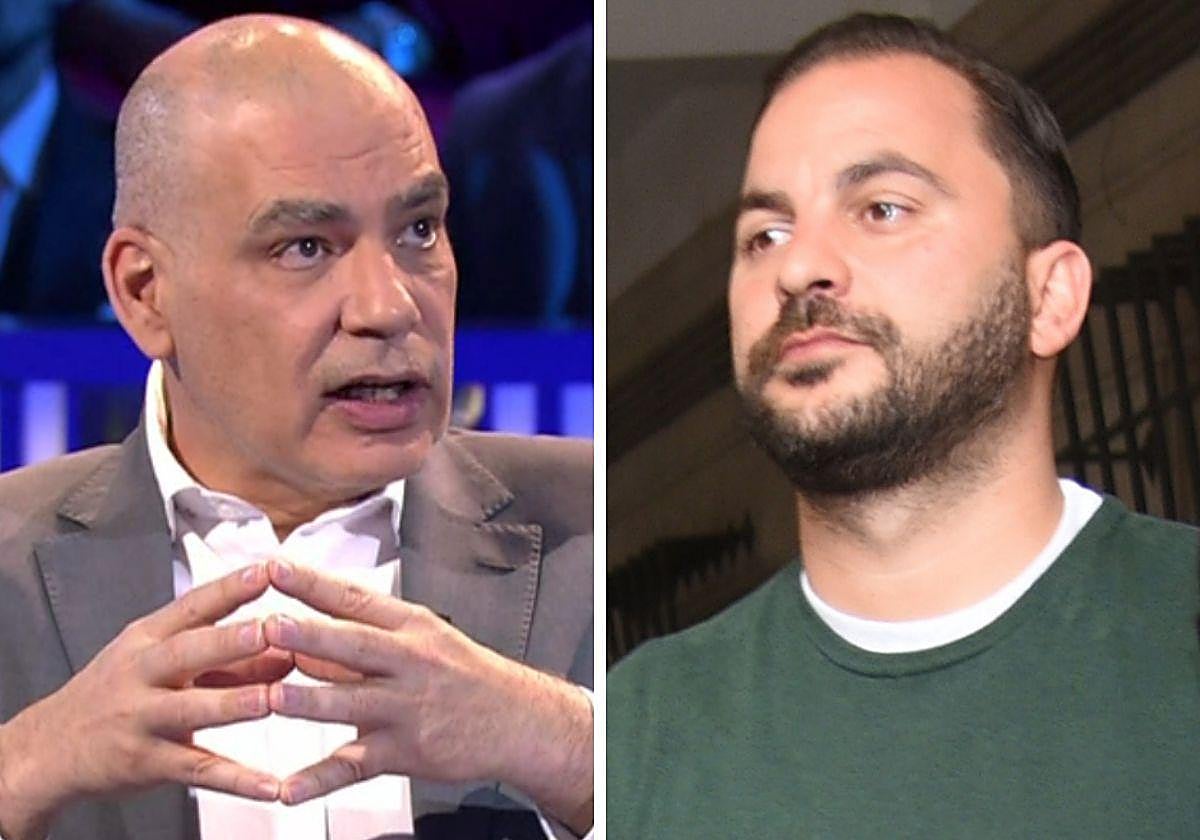 Nacho Abad, en 'De viernes' (Telecinco), y Antonio Tejado, este viernes 15 de marzo a mediodía a la salida del juzgado de Sevilla