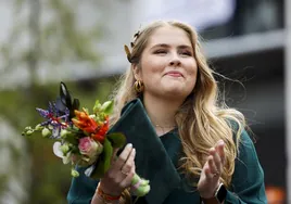 Amalia de Holanda, durante la celebración del Día del Rey.