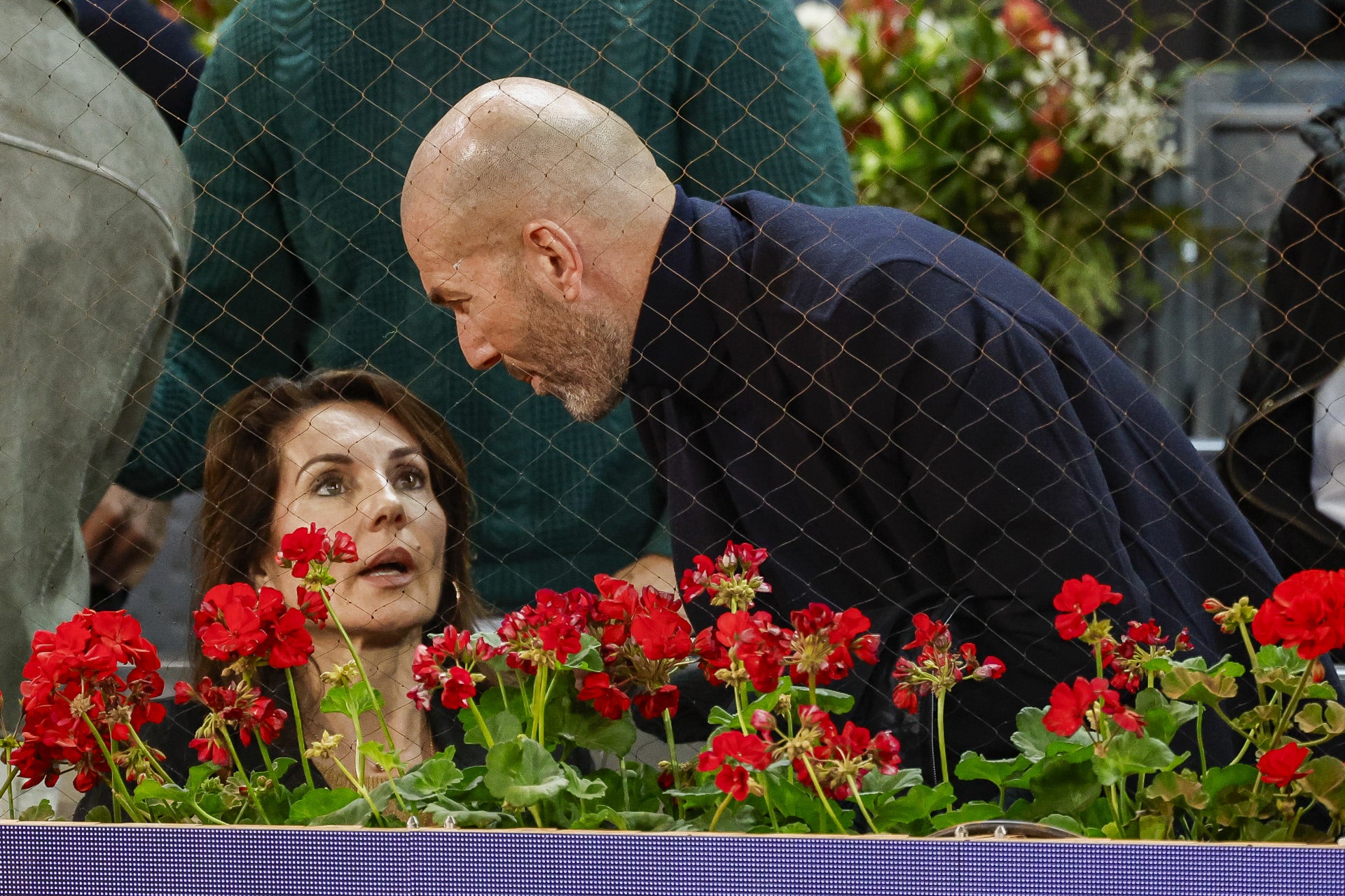 Zidane junto a su esposa
