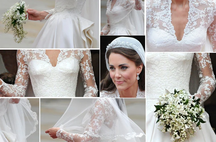 Detalles del vestido de novia de Kate Middleton