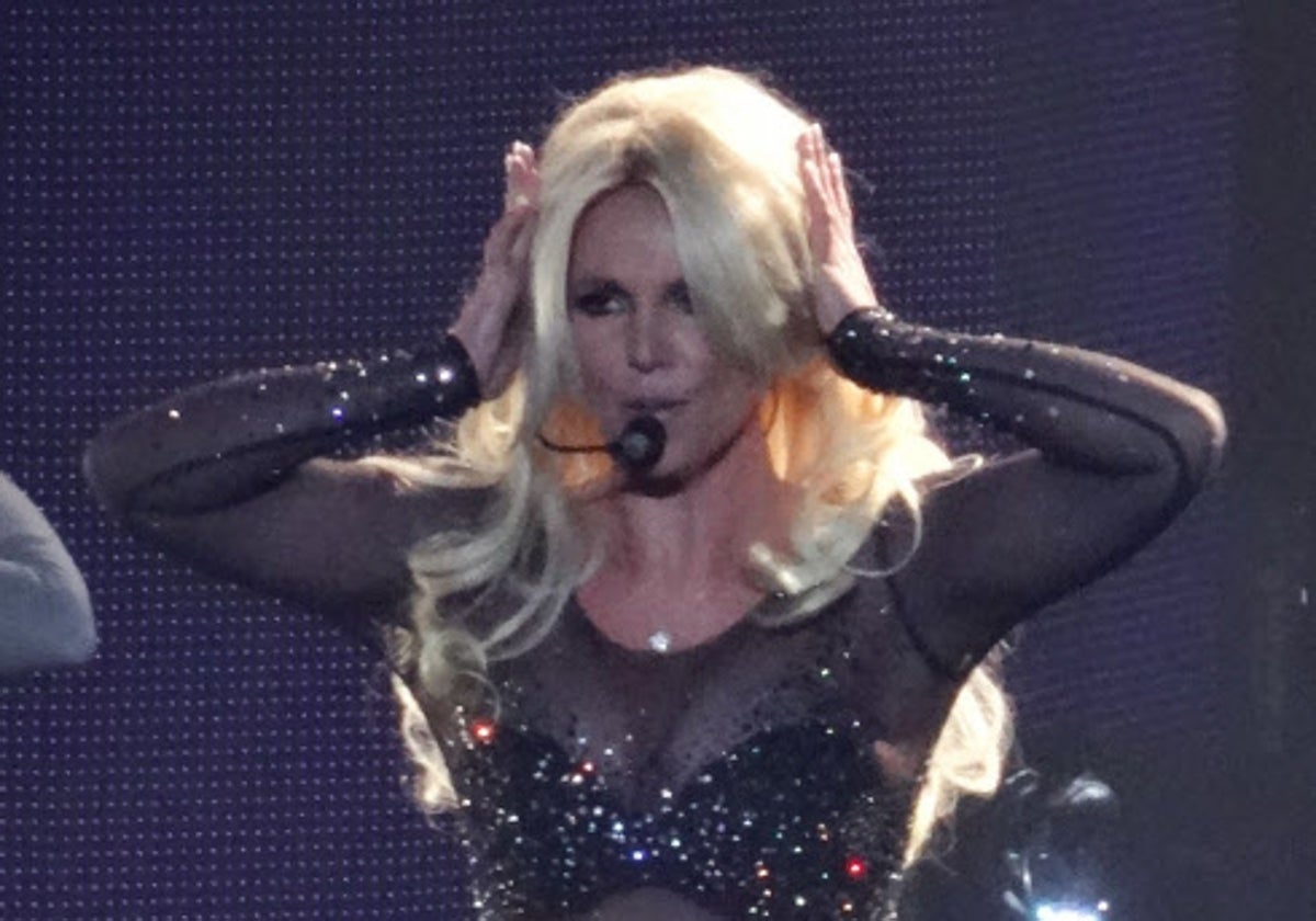 Britney Spears durante un concierto en el 2014