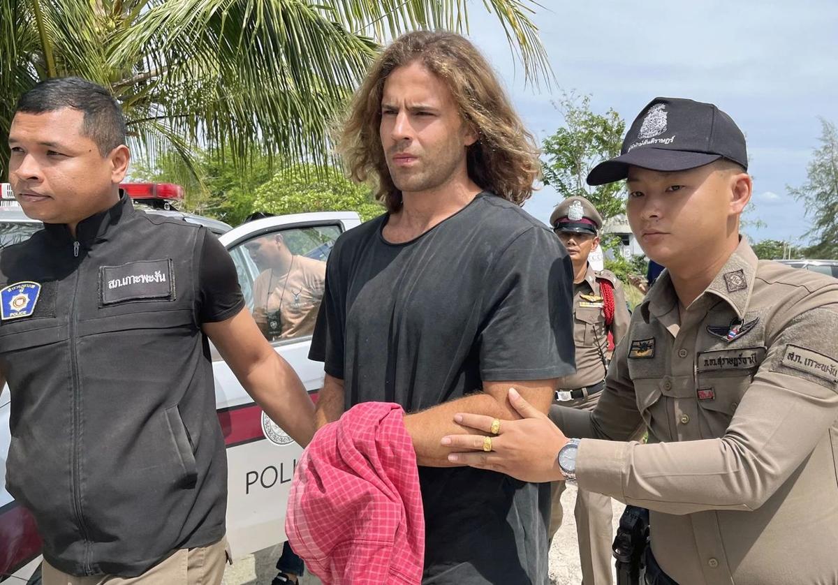 Daniel Sancho, detenido en Tailandia el 5 de agosto de 2023