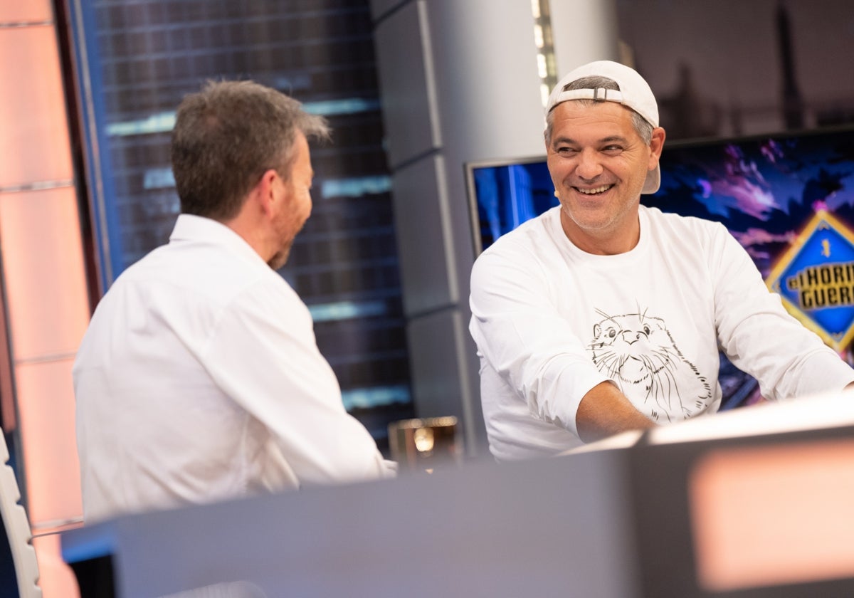 Frank Cuesta, con Pablo Motos en su última visita a 'El Hormiguero'.