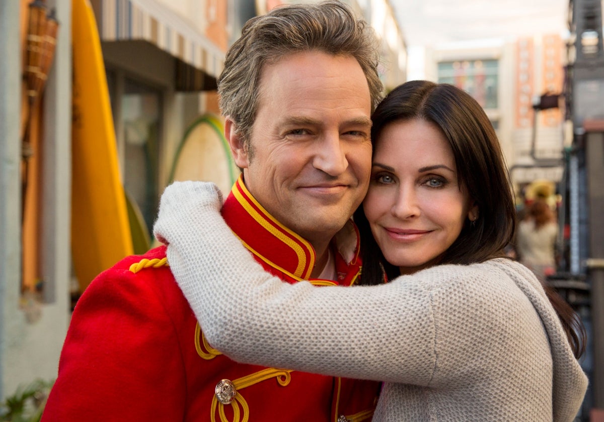 Matthew Perry y Courteney Cox, en una de las últimas imágenes juntos.