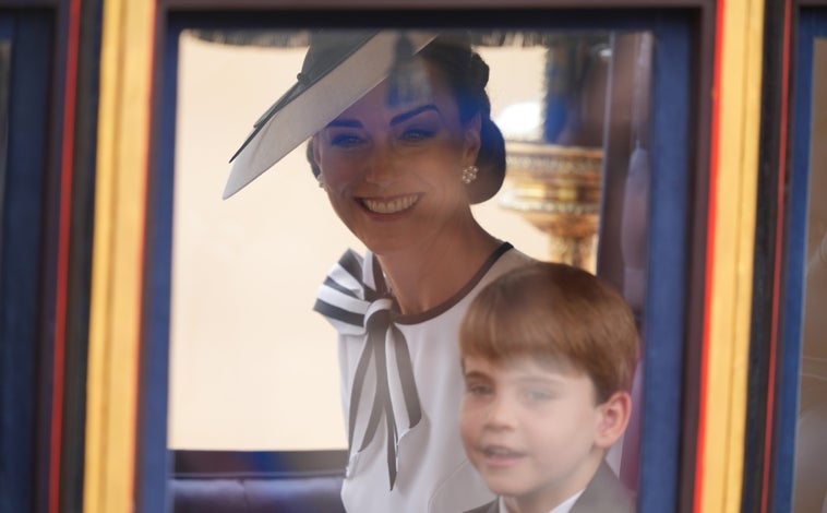 Imagen principal - Kate Middleton reaparece en público por primera vez este sábado en el Trooping the Colour en honor al Rey Carlos III