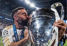 Así es la vida de Dani Carvajal, fuera del campo: su mujer, sus hijos y su padre policía que se hizo famoso en la final de la Champions