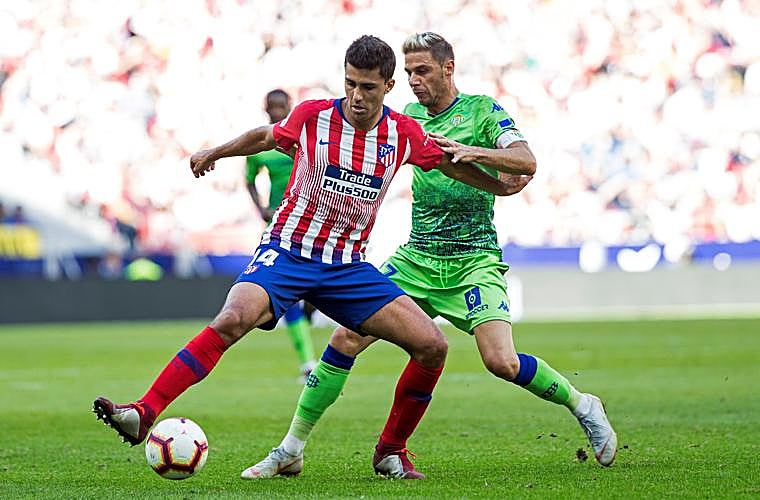 Rodri Hernández durante su etapa en el Atlético de Madrid