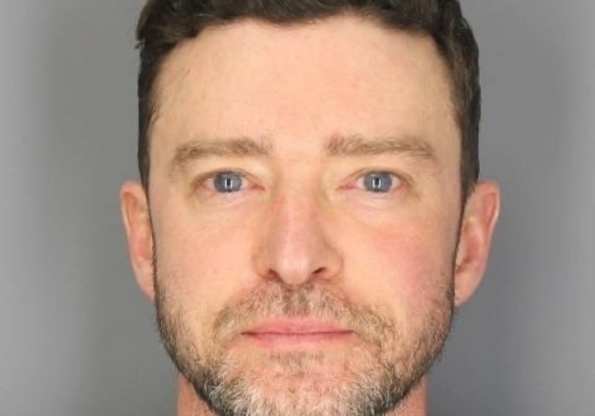 Justin Timberlake, en la foto distribuida por la policía tras su arresto.