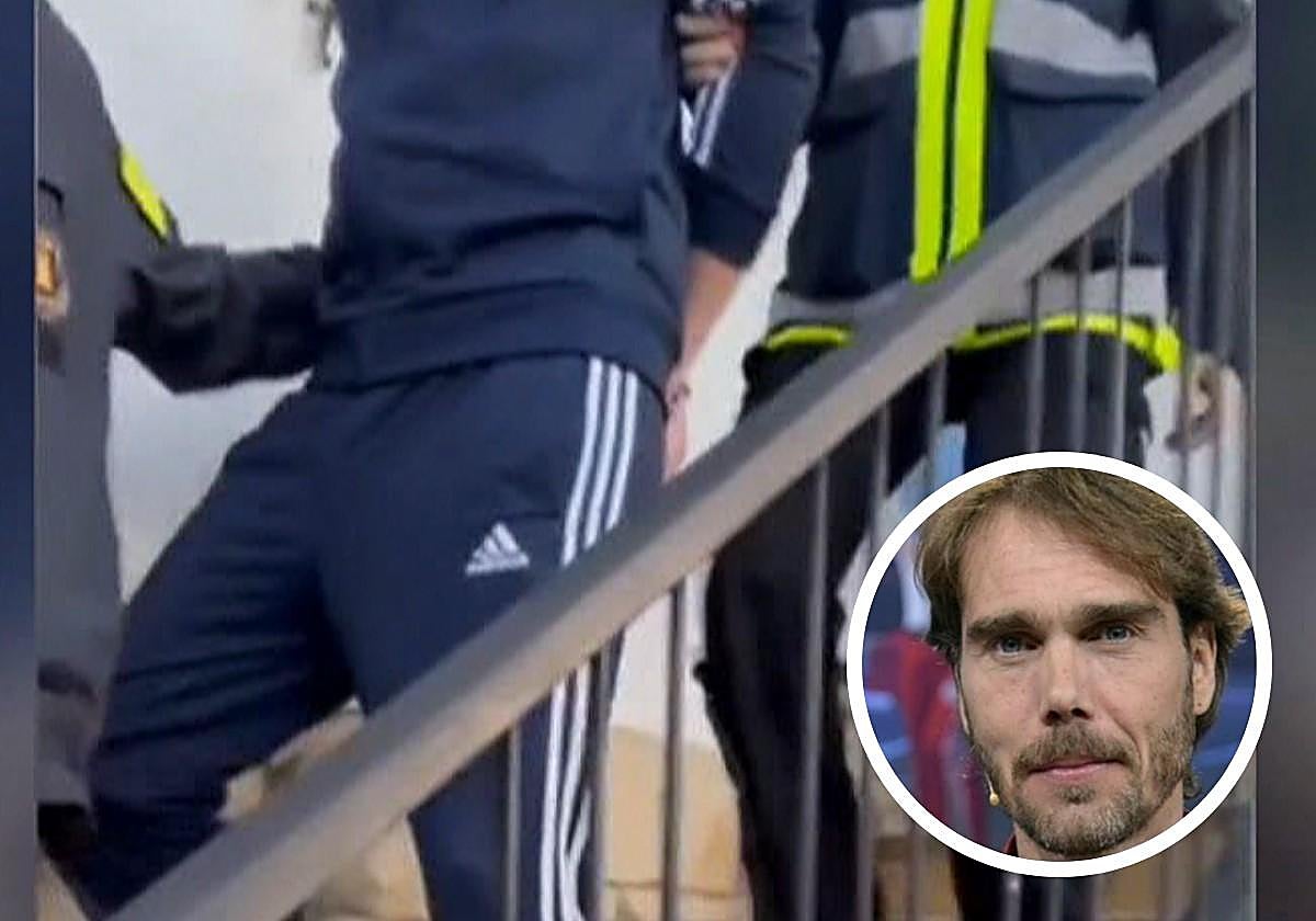 Momento de la detención de Carlos Navarro y el propio famoso