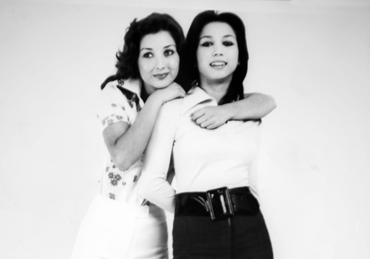 Carmela y Tina, Las Grecas, en una imagen de 1973