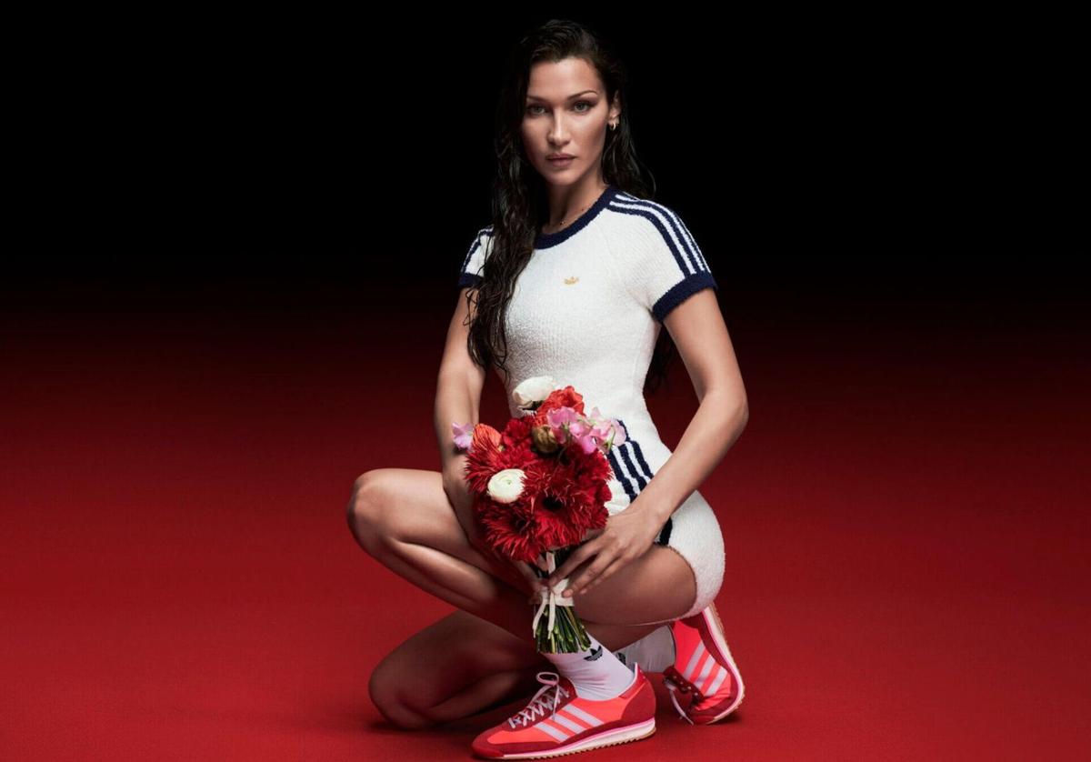 La modelo Bella Hadid, en su campaña con Adidas