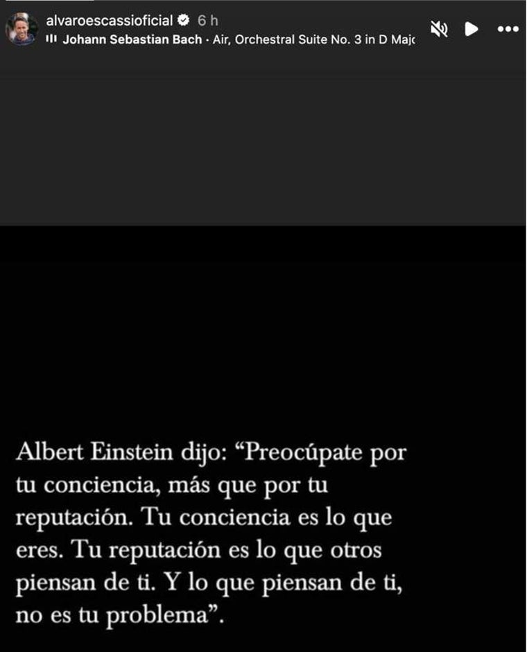 Escassi abraza el pensamiento de Einstein: «Tú conciencia es lo que eres»