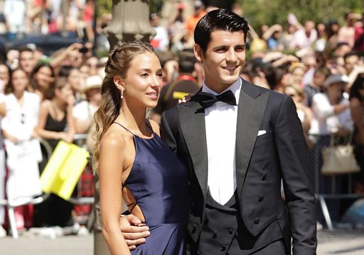 Álvaro Morata y Alice Campello, en la boda de Sergio Ramos