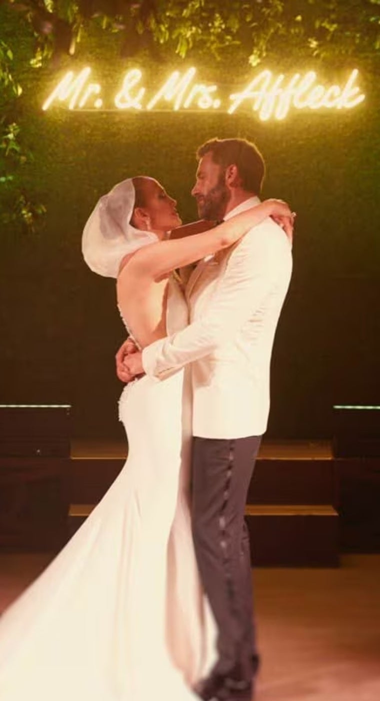 Jennifer Lopez y Ben Affleck en su boda