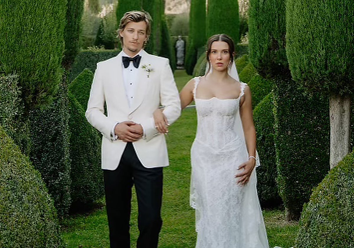 Millie Bobby Brown y Jake Bongiovi en su boda