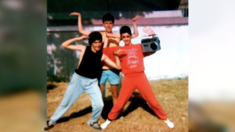 Luis Tosar durante su etapa como grafitero y breakdancer durante su adolescencia